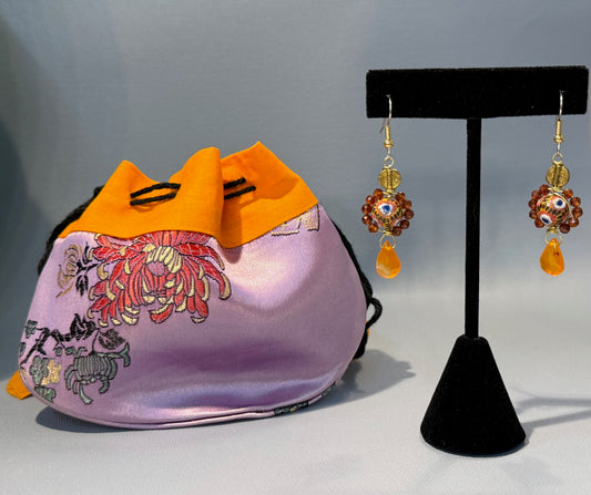 Elegant Garnet and Kiffa Earrings