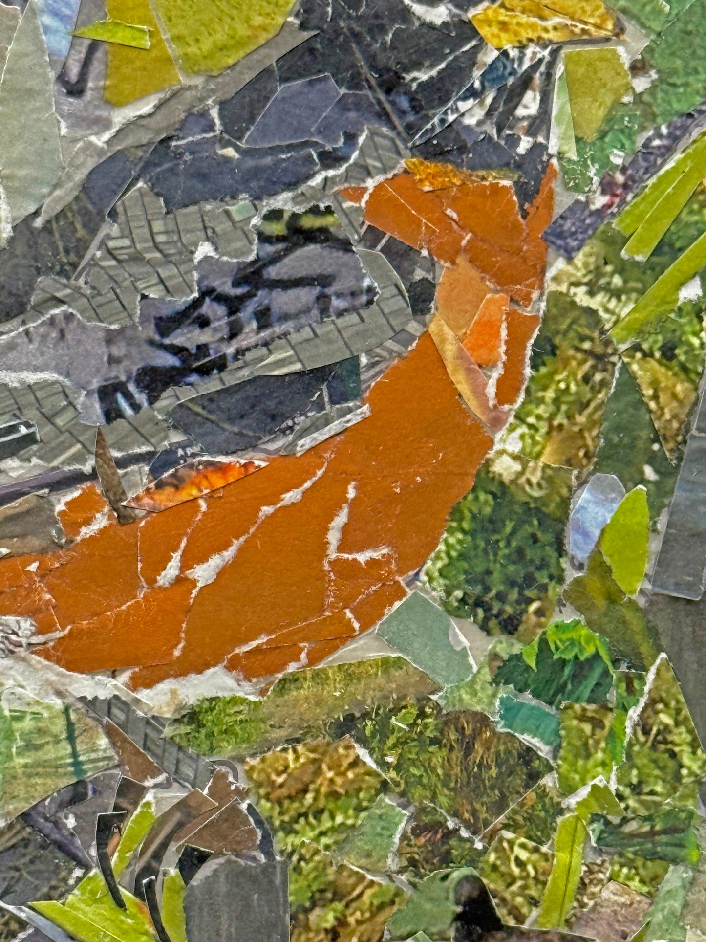 American Robin Paper Mosaic