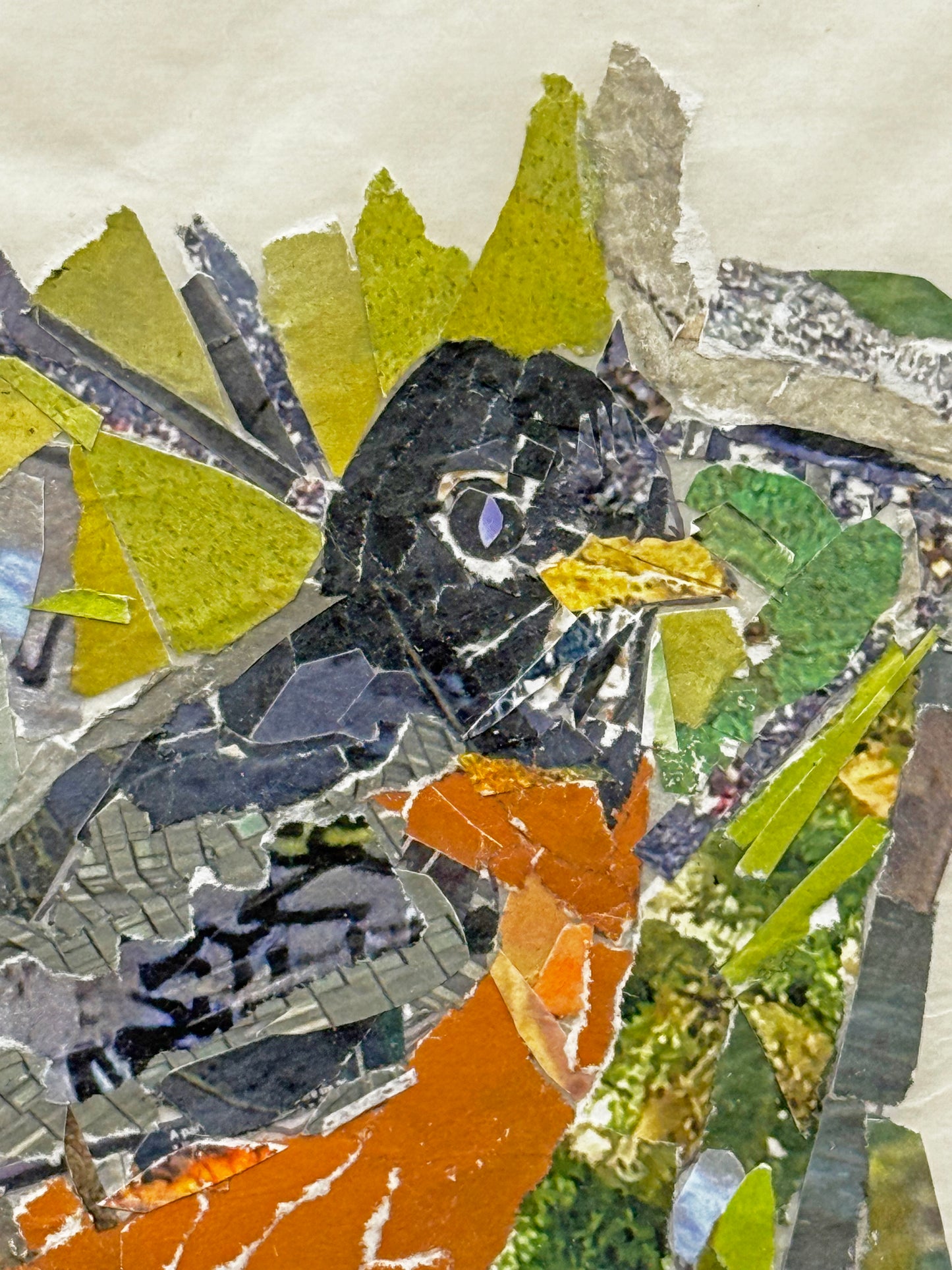 American Robin Paper Mosaic