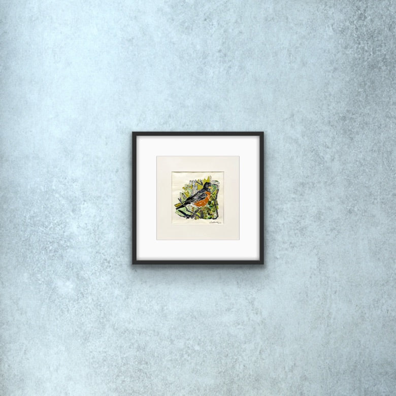 American Robin Paper Mosaic