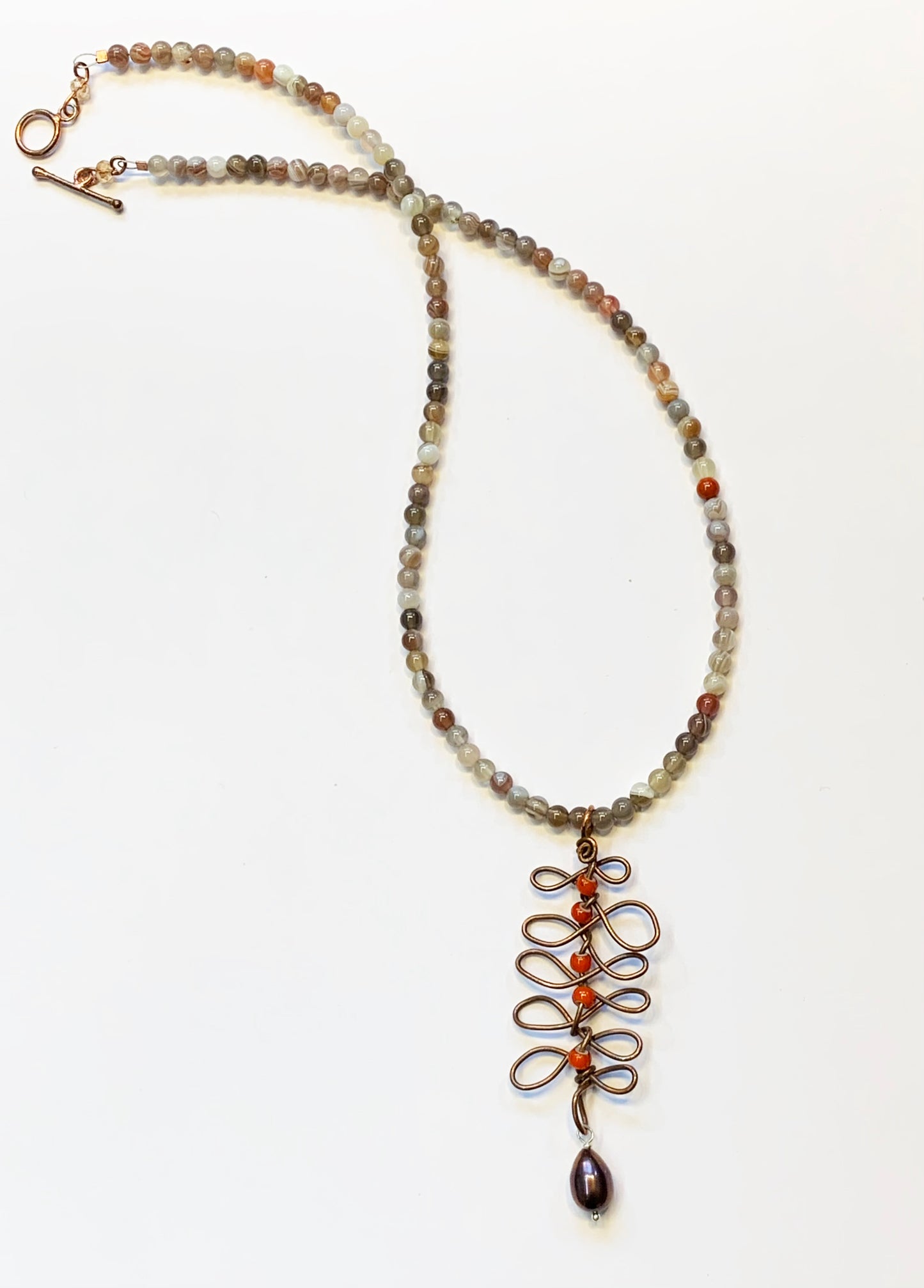 Agates & Copper Necklace